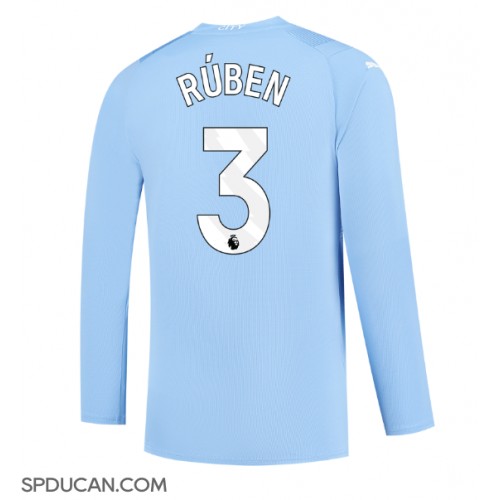 Muški Nogometni Dres Manchester City Ruben Dias #3 Domaci 2023-24 Dugi Rukav